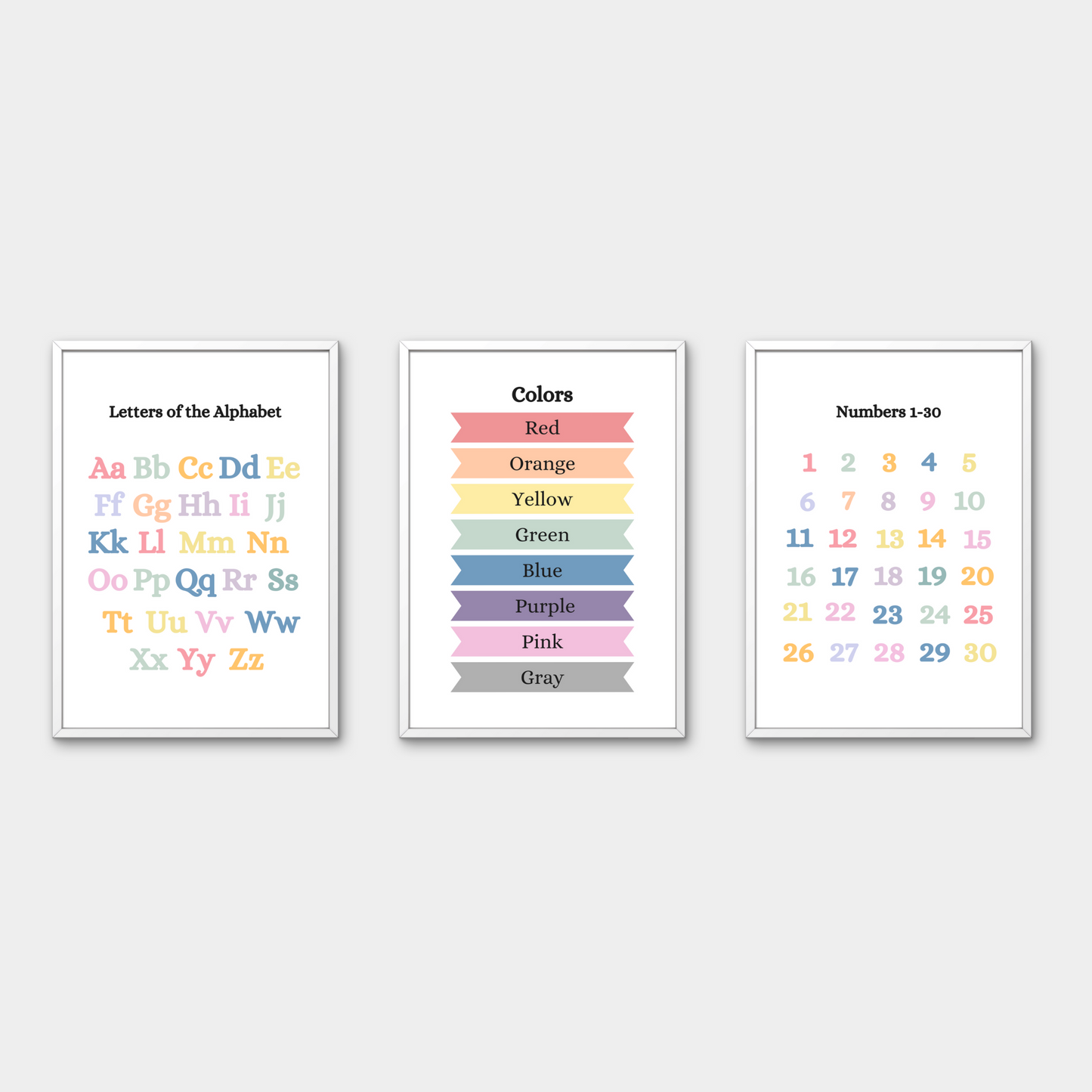 Wall Art - Educational 2 (Framed Set of 3)