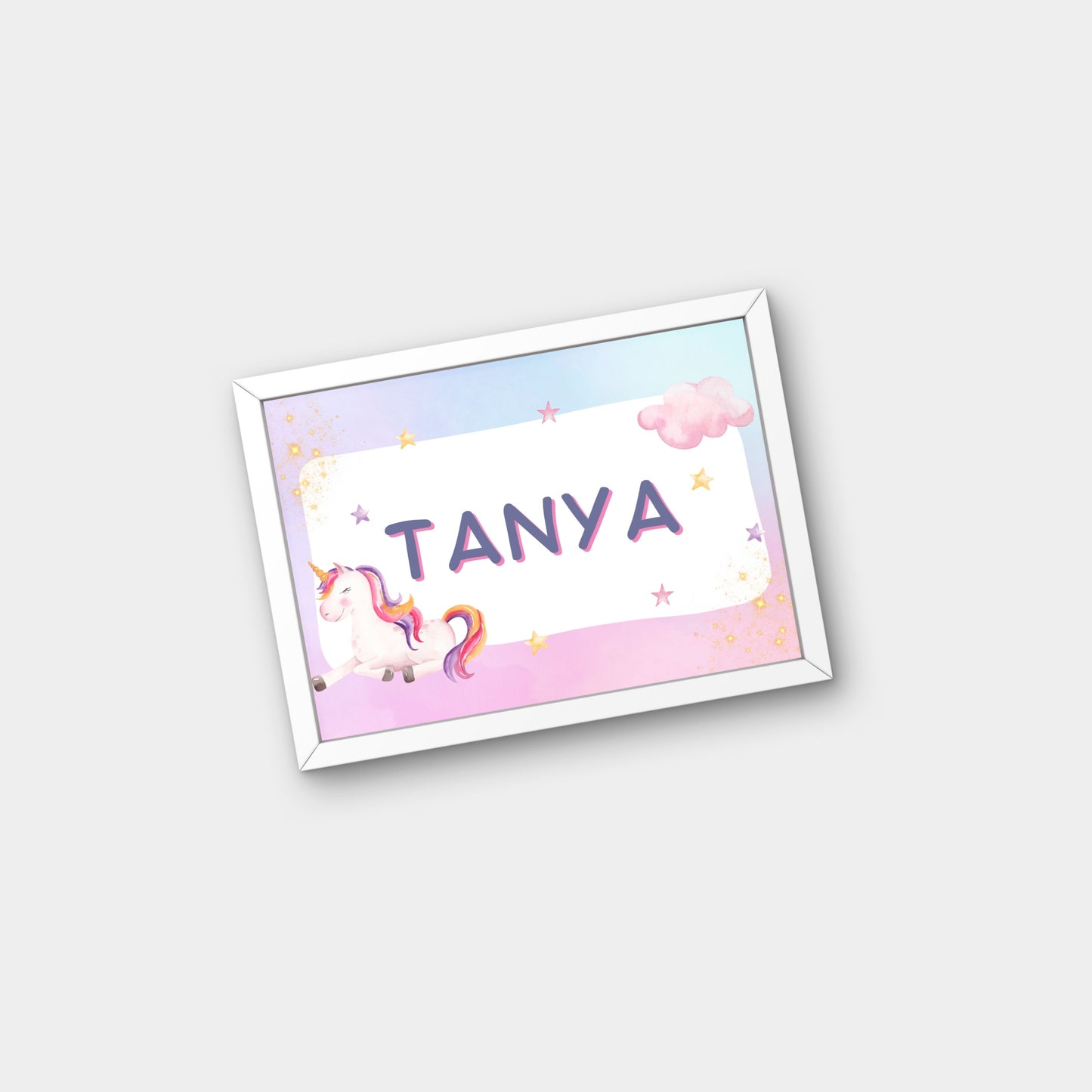 Personalized Name Board - Unicorn