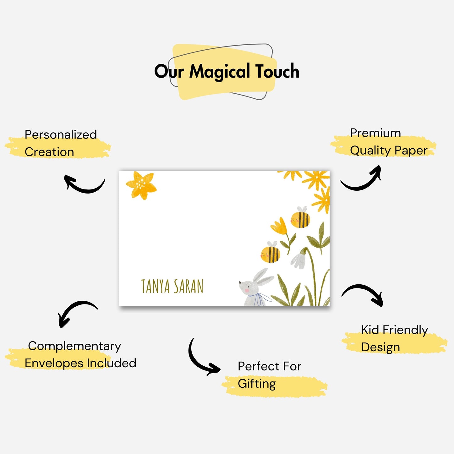 Personalized Notecard - Bee