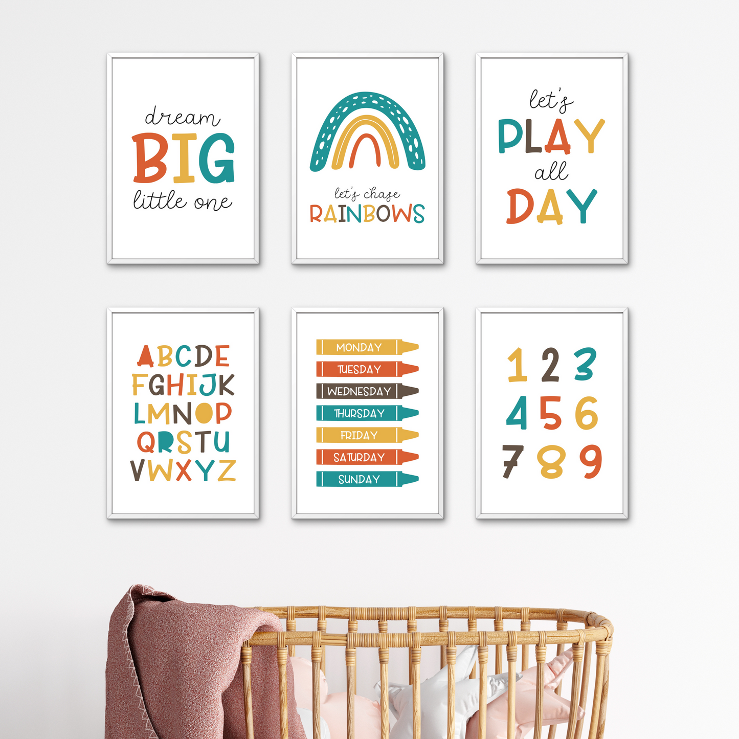 Wall Art - Educational C (Framed Set of 6)