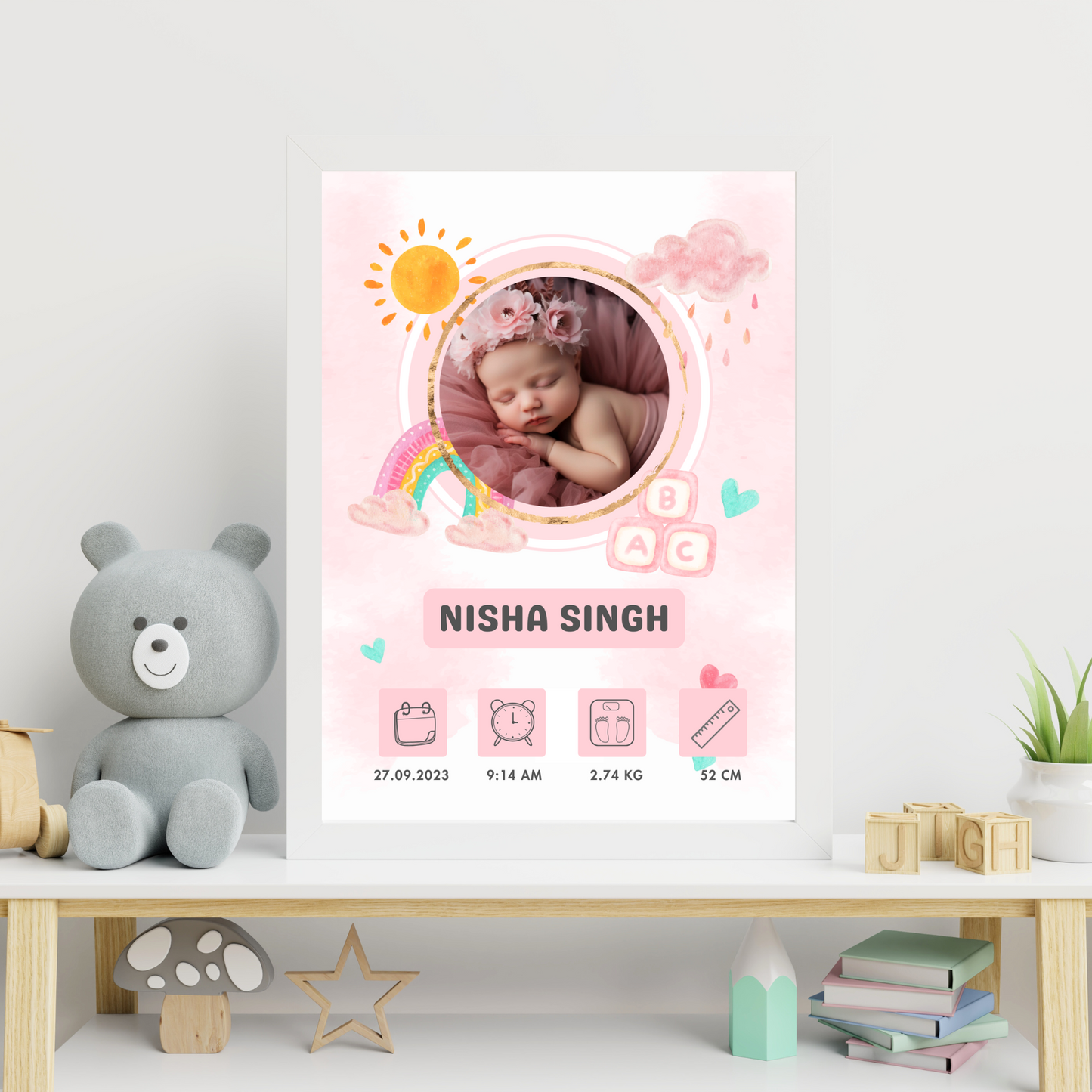 Personalized Birth Frame - Sparkle
