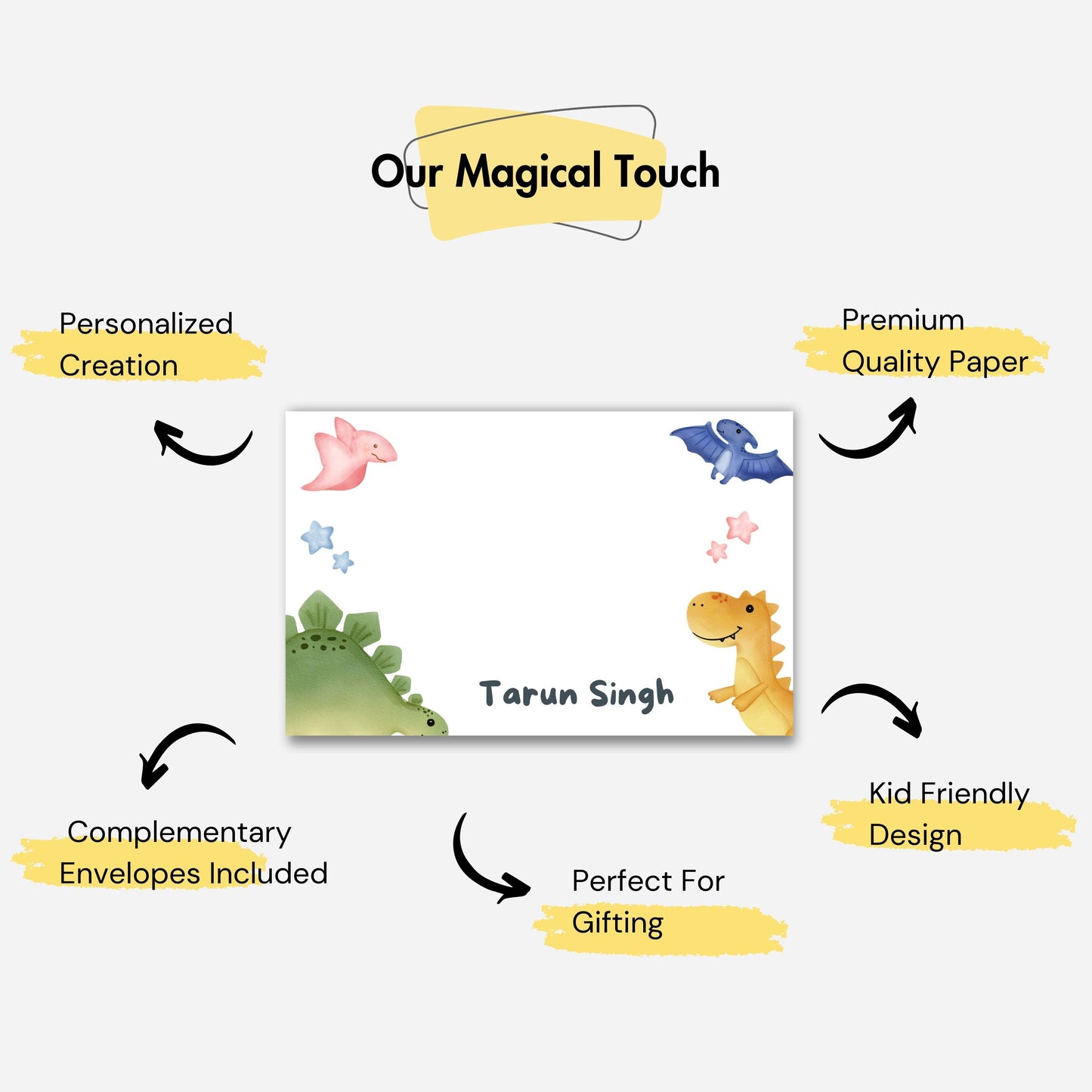 Personalized Notecard - Dinosaur 2