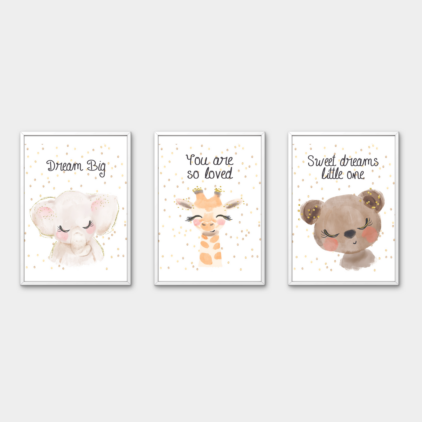 Wall Art - Giraffe (Framed Set of 3)