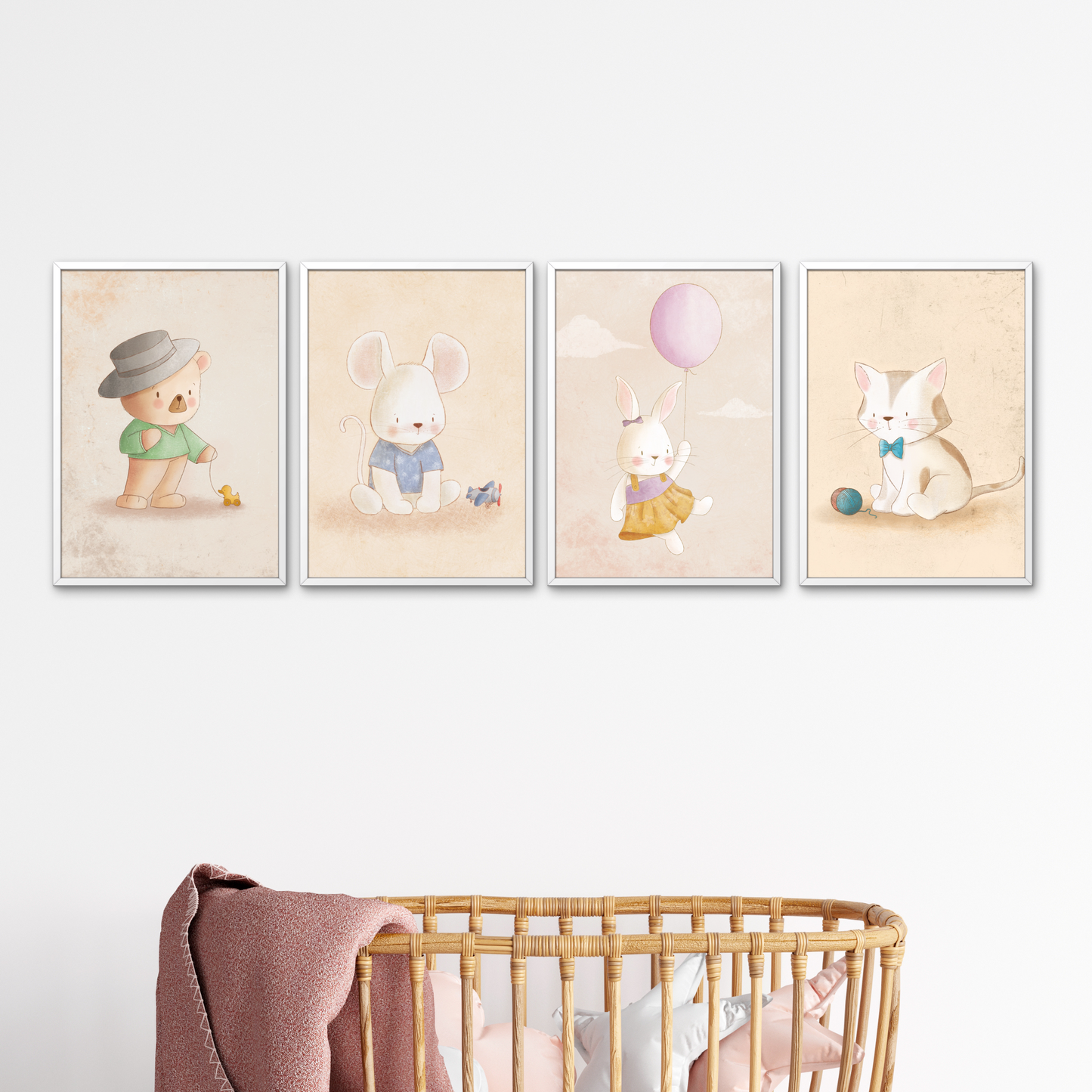 Wall Art - Rabbit (Framed Set of 4)