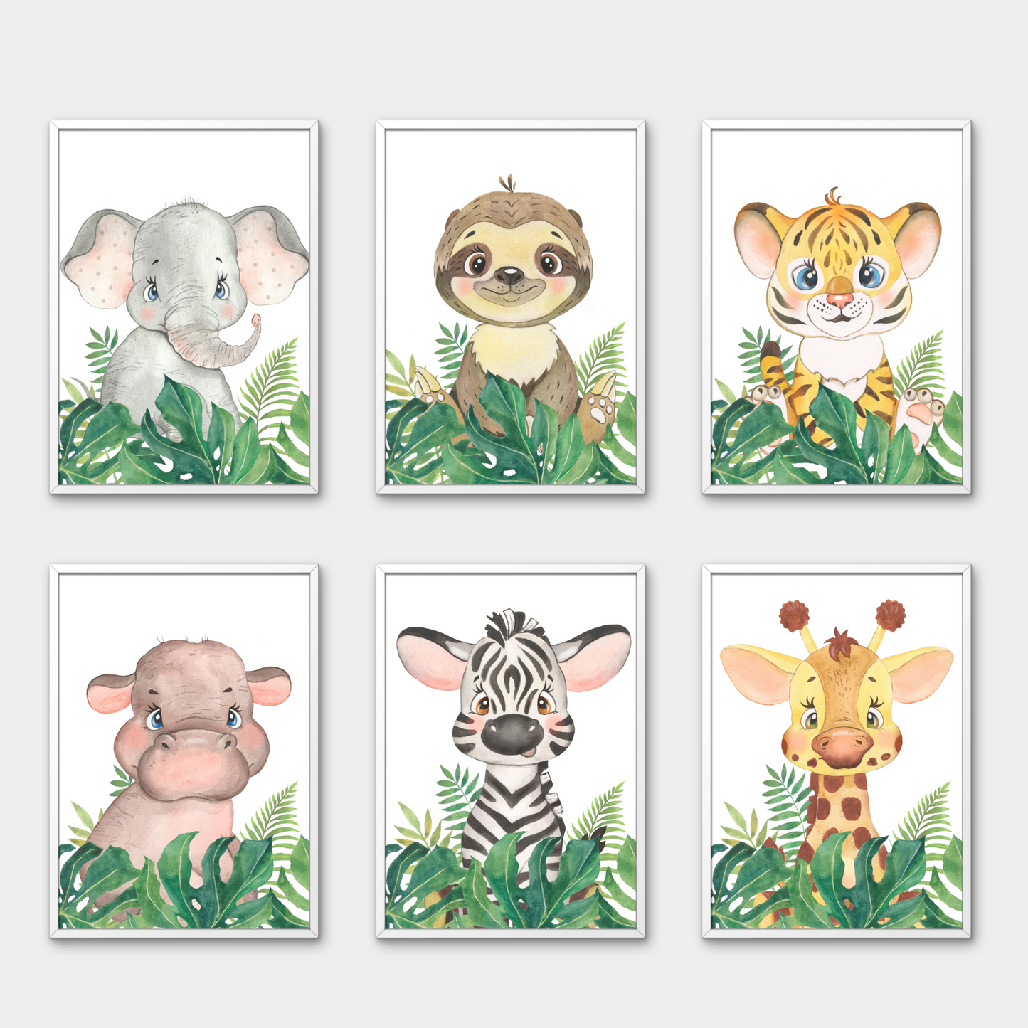 Wall Art - Animals (Framed Set of 6)