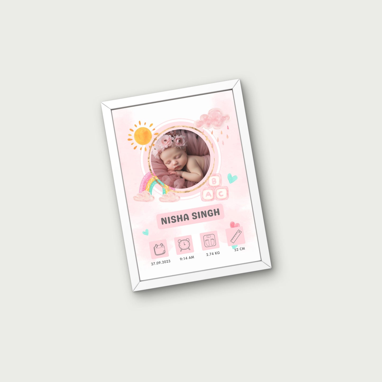 Personalized Birth Frame - Sparkle