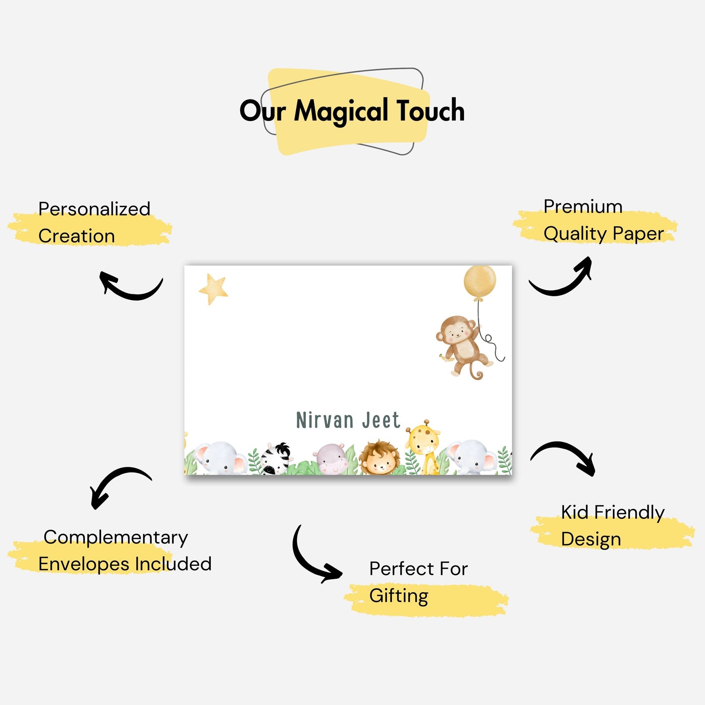 Personalized Notecard - Animals