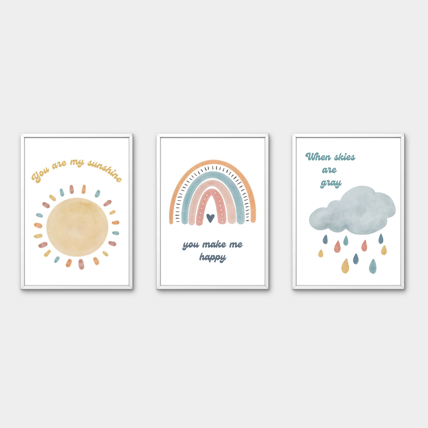 Wall Art - Rainbow (Framed Set of 3)