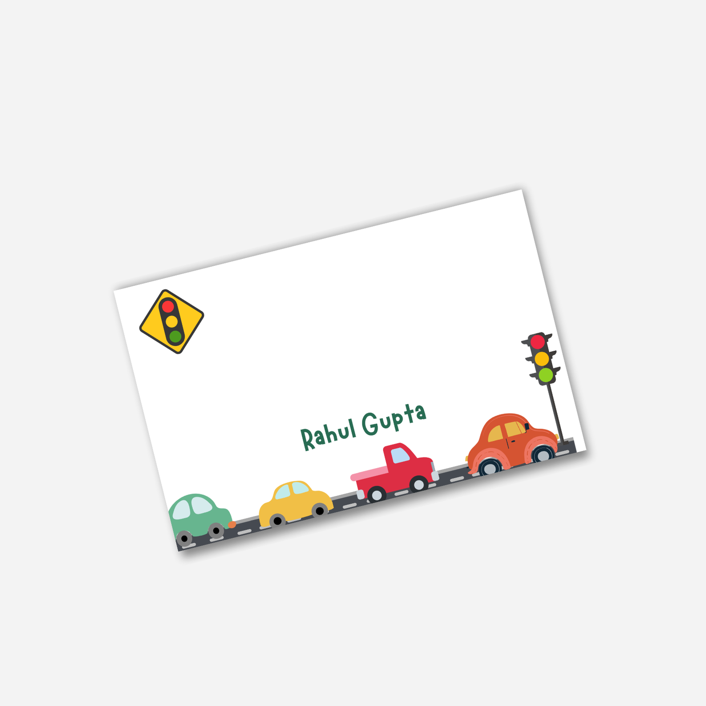 Personalized Notecard - Cars