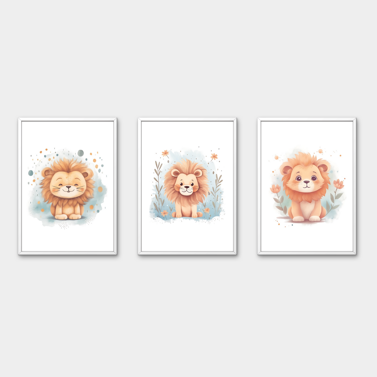 Wall Art - Lion (Framed Set of 3)