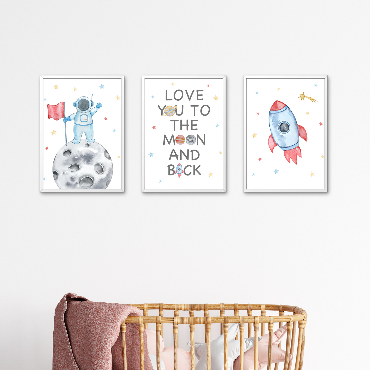Wall Art - Moon (Framed Set of 3)