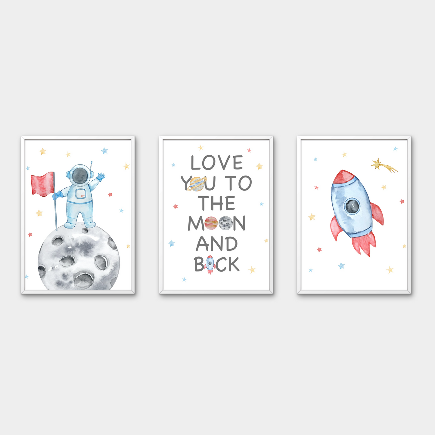 Wall Art - Moon (Framed Set of 3)