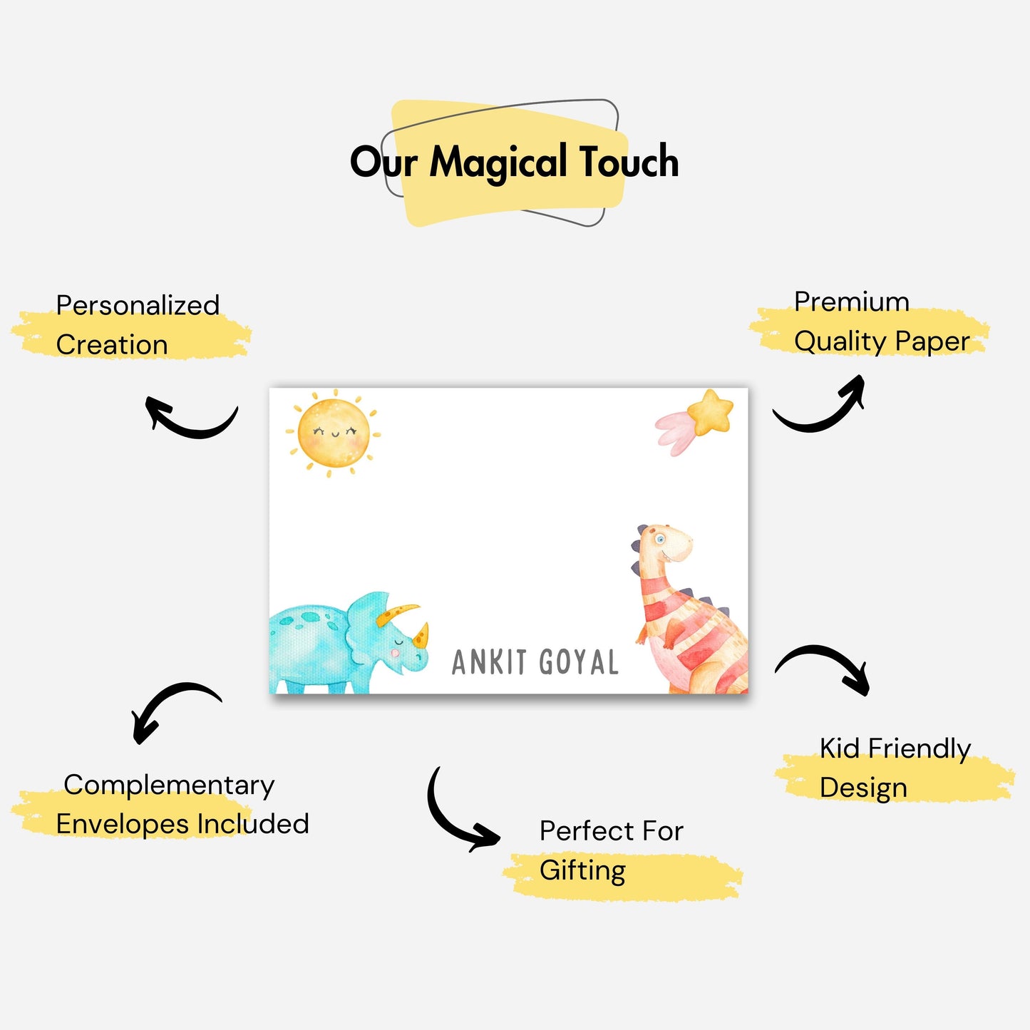 Personalized Notecard - Dinosaur 1