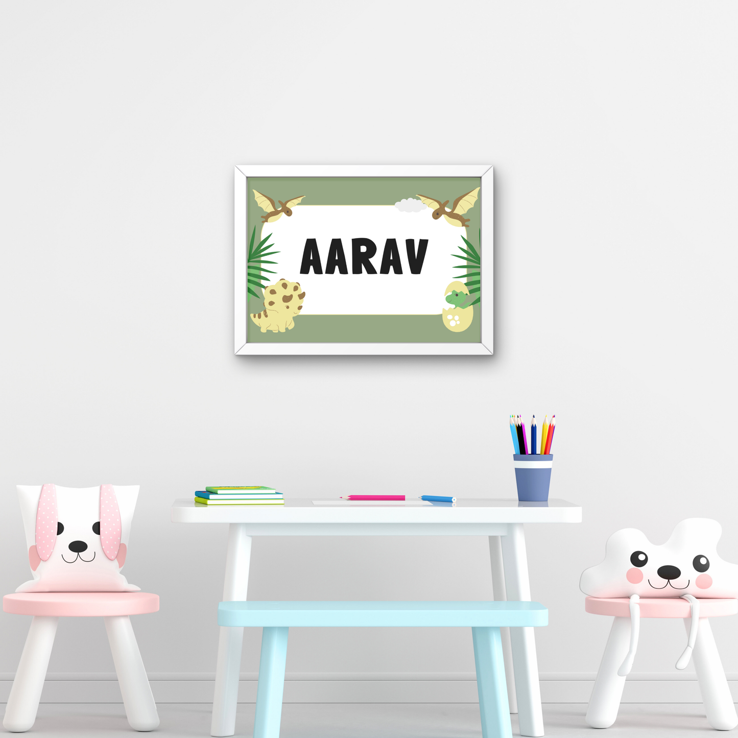 Personalized Name Board - Dinosaur 3