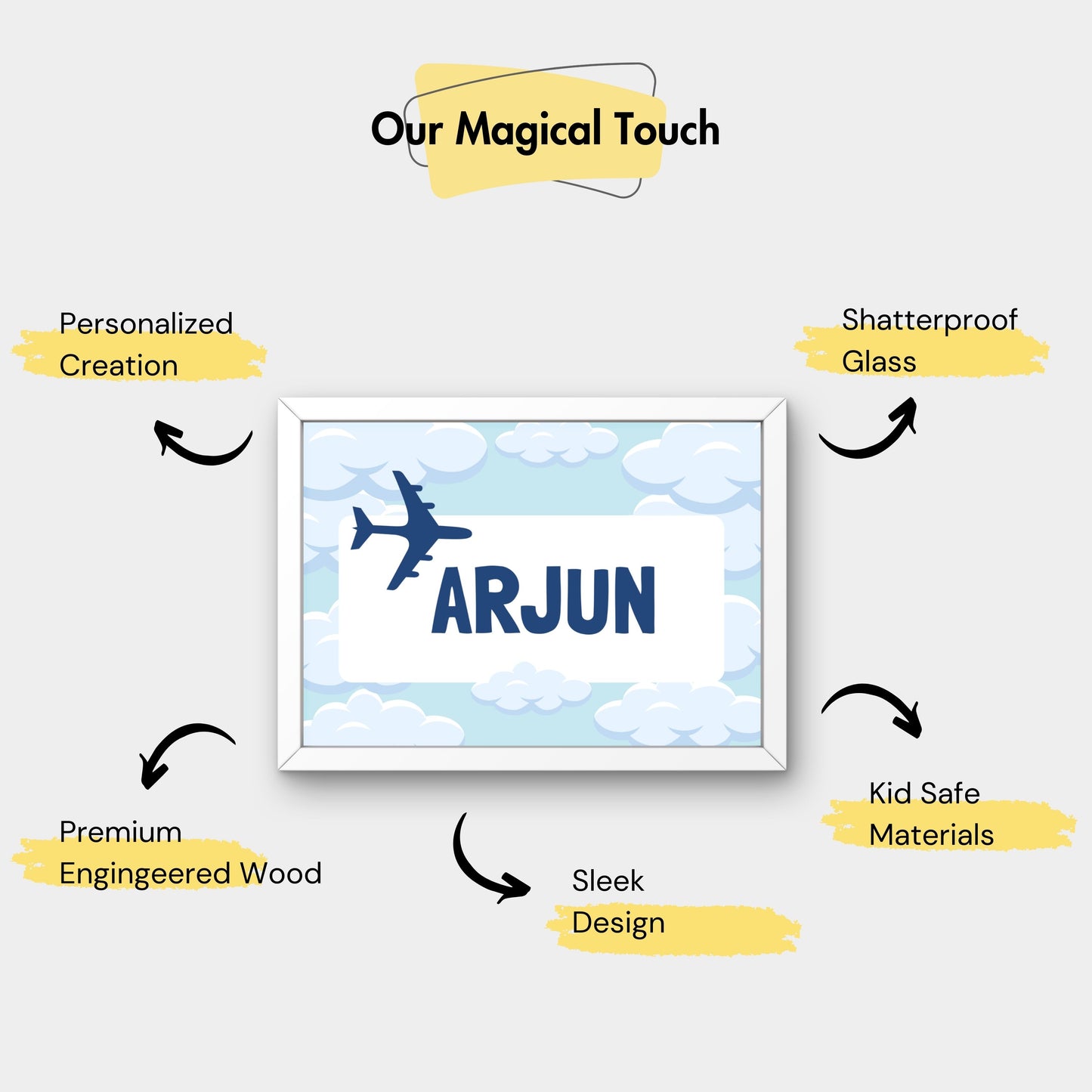 Personalized Name Board - Airplane