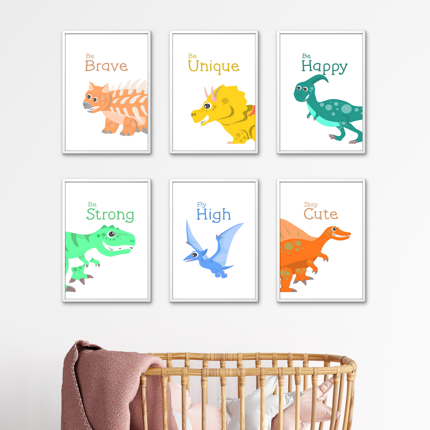 Wall Art - Dinosaur (Framed Set of 6)
