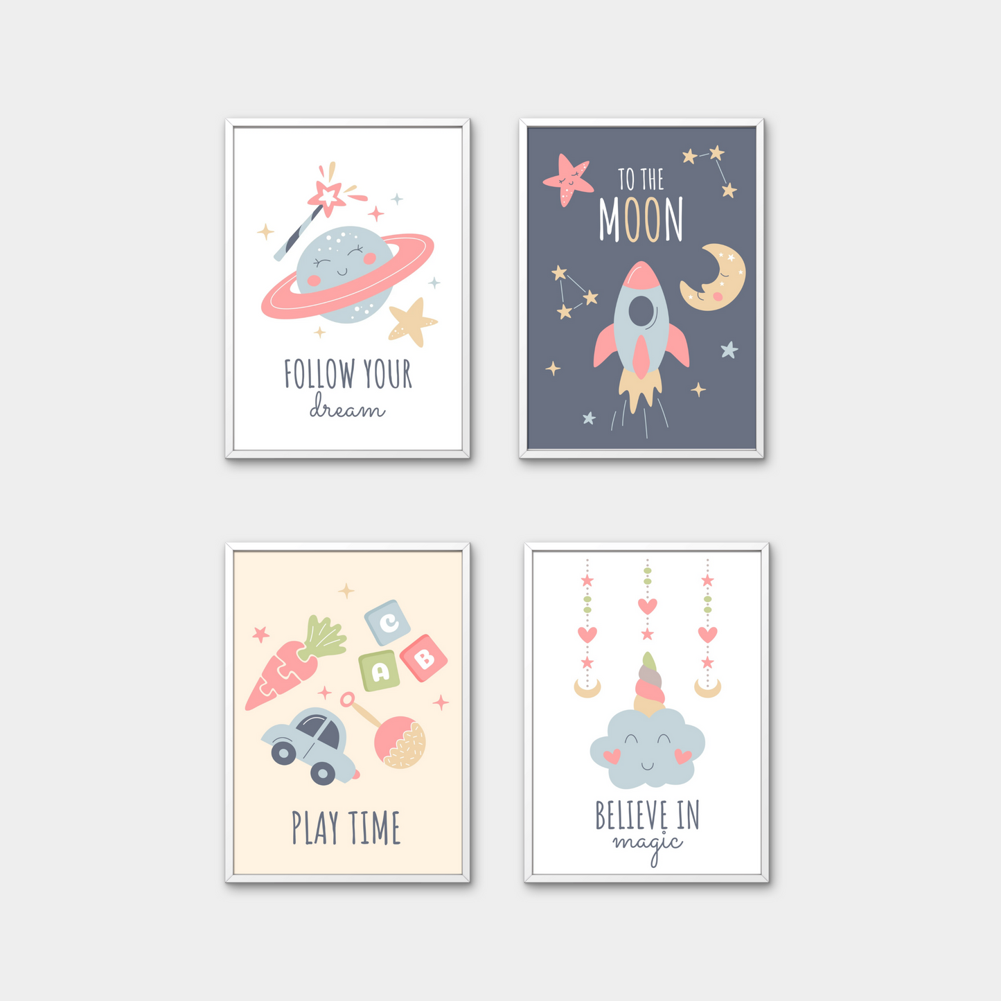 Wall Art - Space (Framed Set of 4)