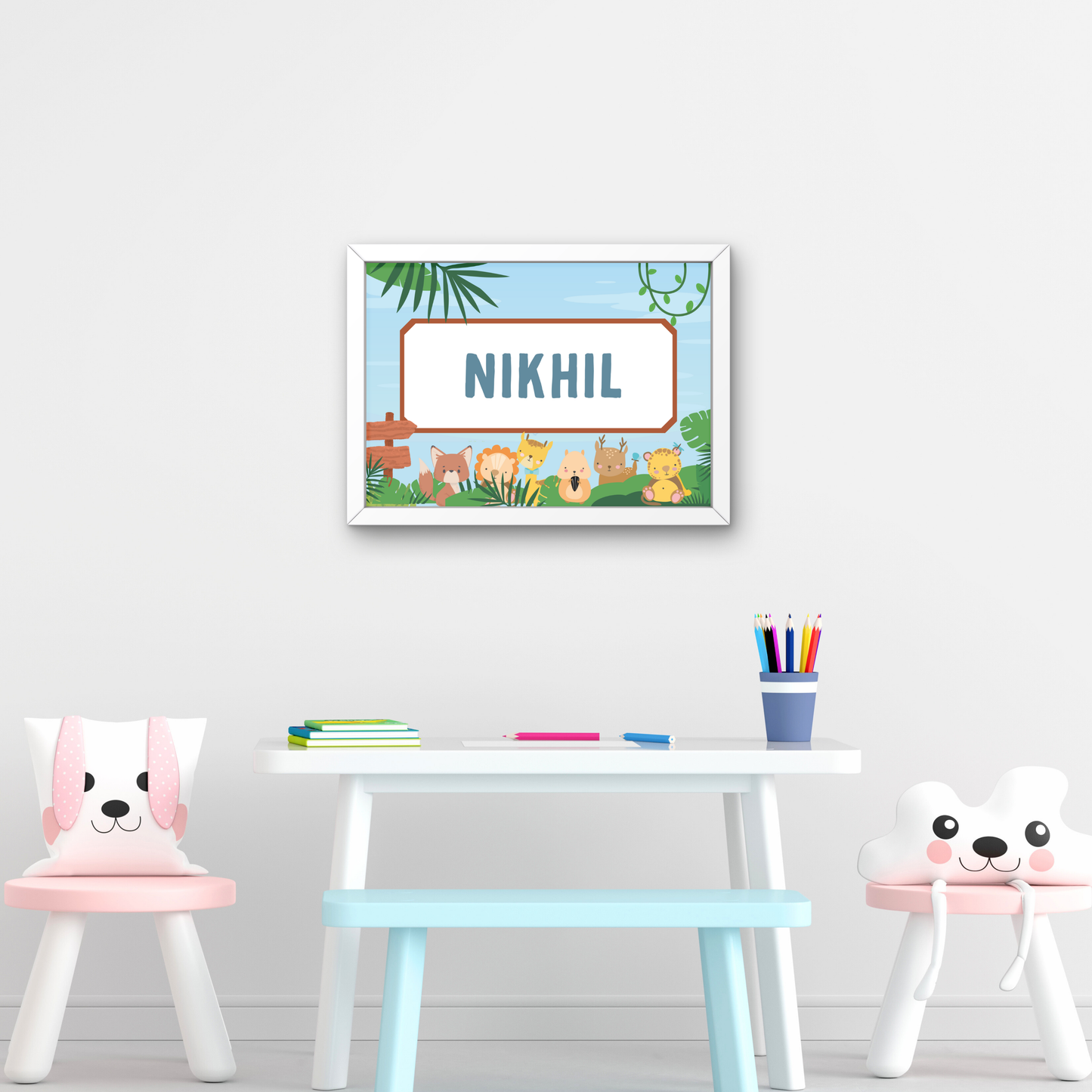 Personalized Name Board - Animals
