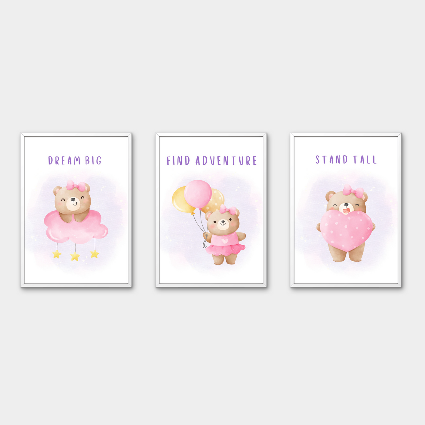 Wall Art - Teddy (Framed Set of 3)