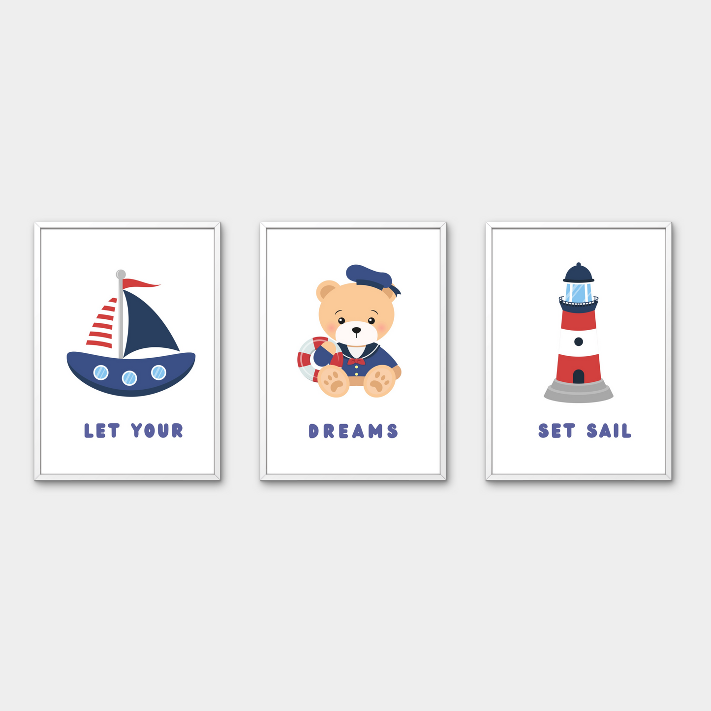 Wall Art - Sailor (Framed Set of 3)