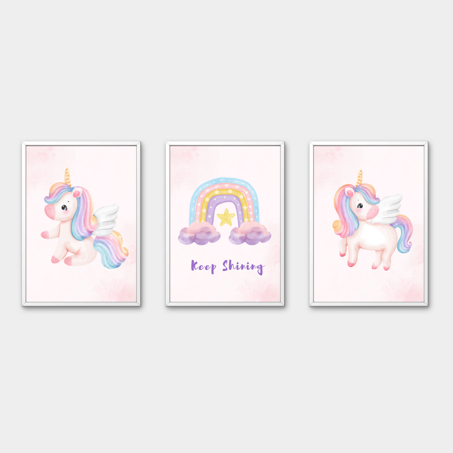 Wall Art - Unicorn 1 (Framed Set of 3)
