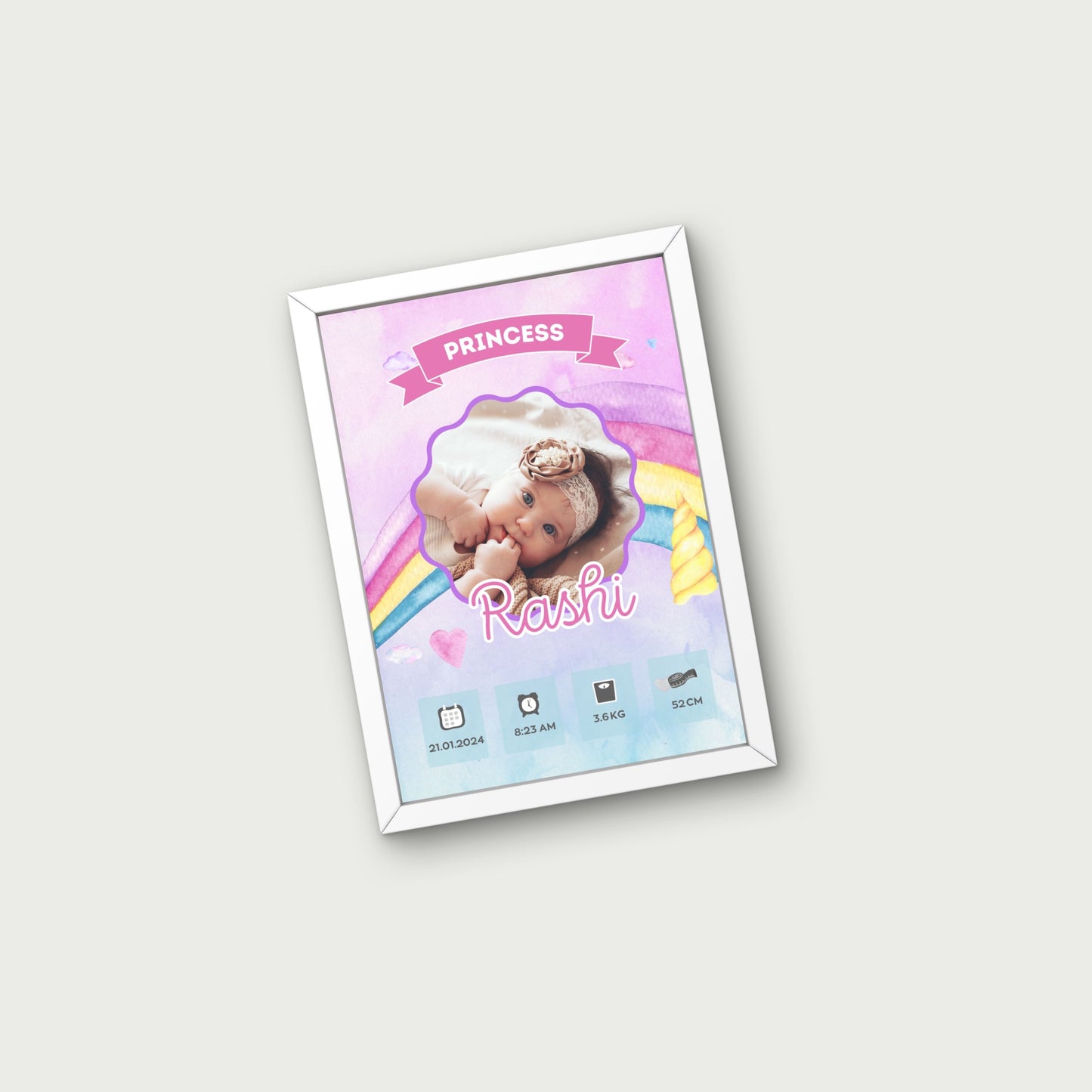 Personalized Birth Frame - Princess