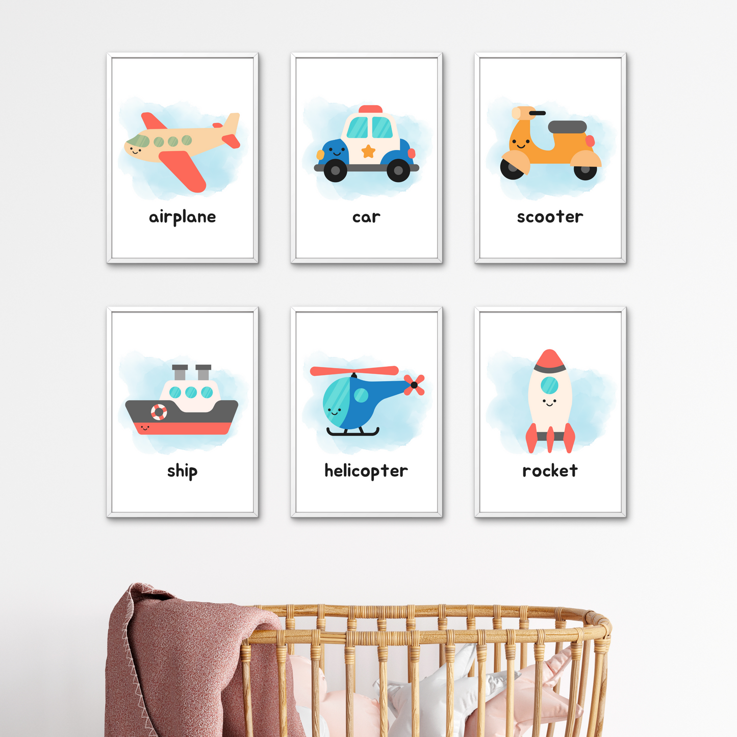 Wall Art - Vehicles (Framed Set of 6)