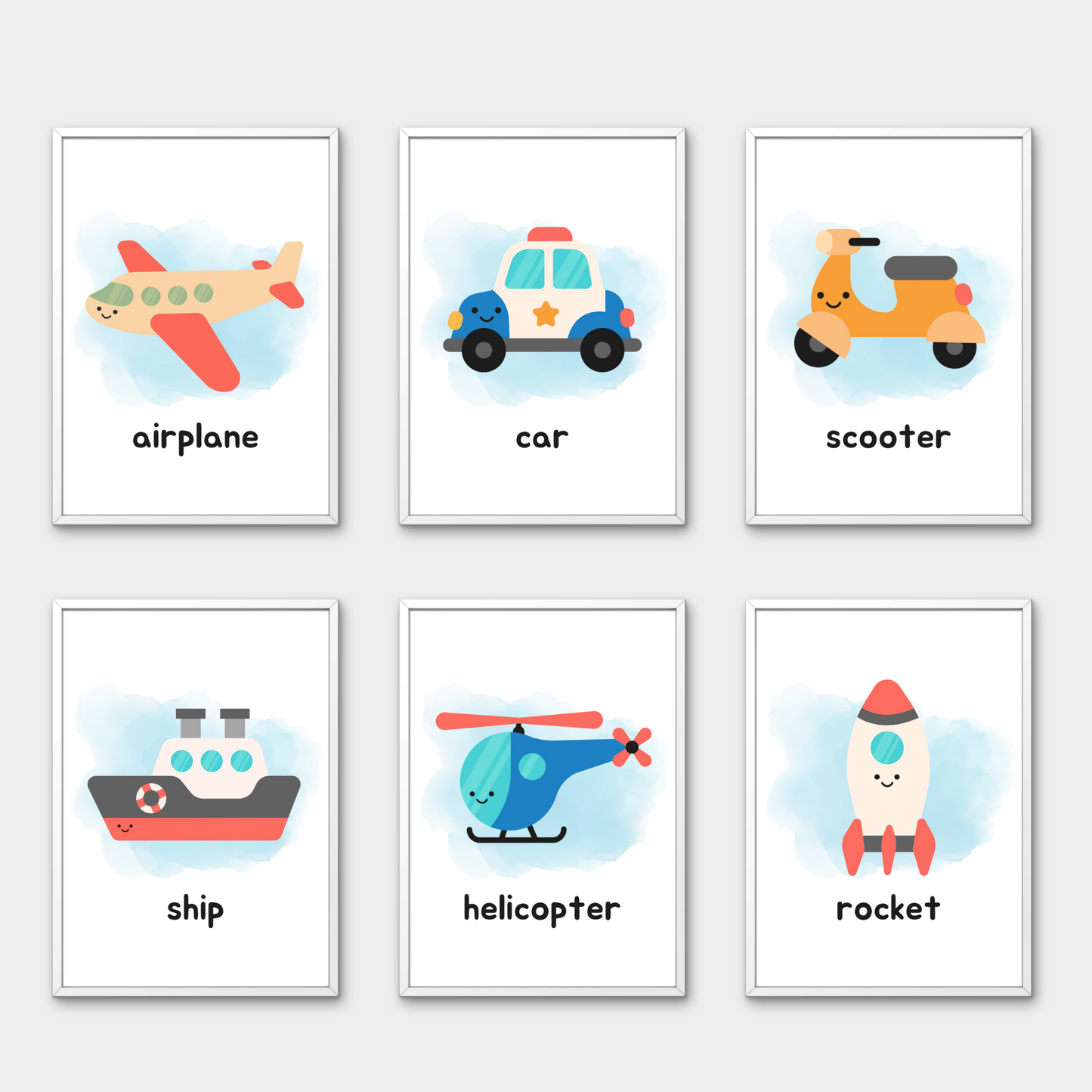 Wall Art - Vehicles (Framed Set of 6)