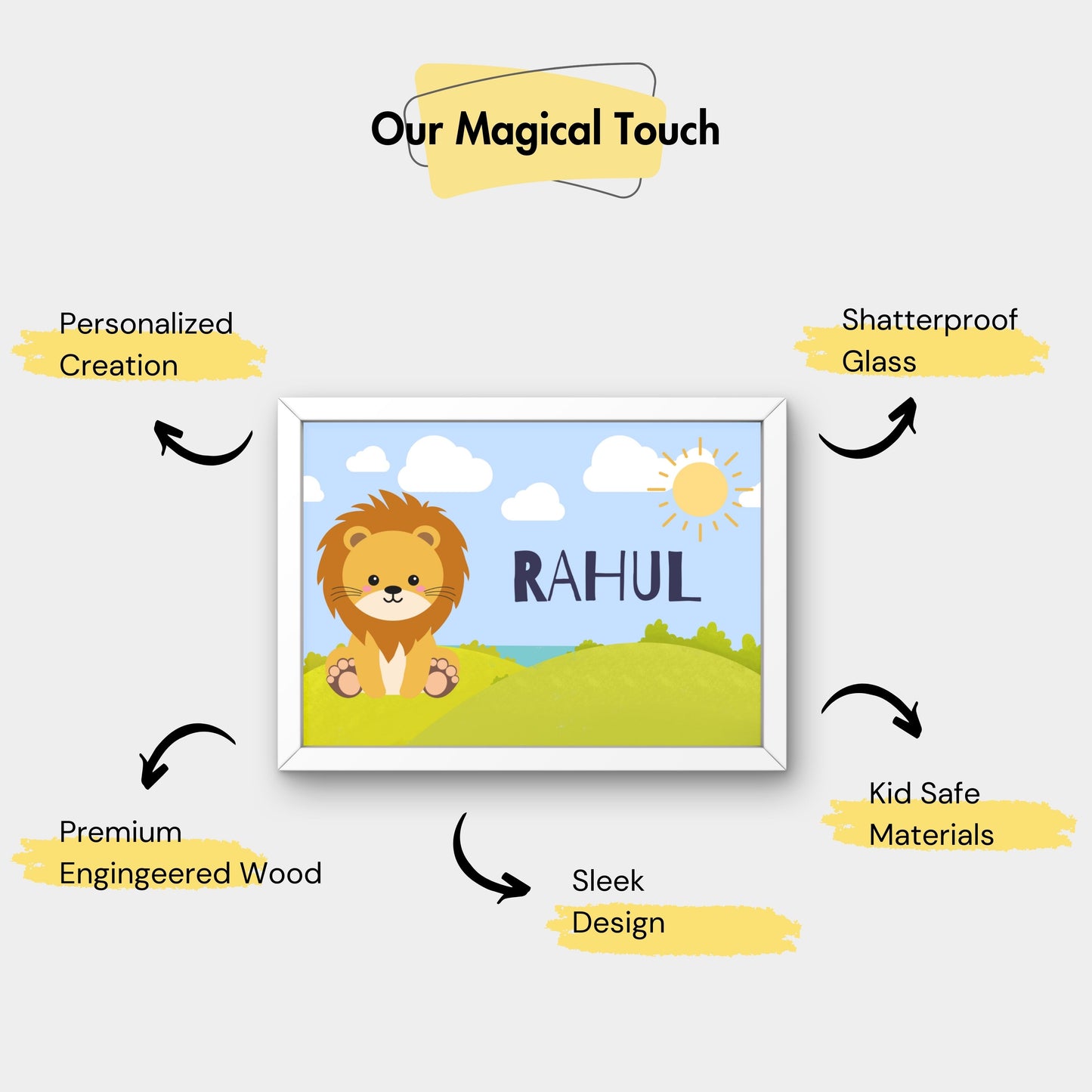 Personalized Name Board - Lion