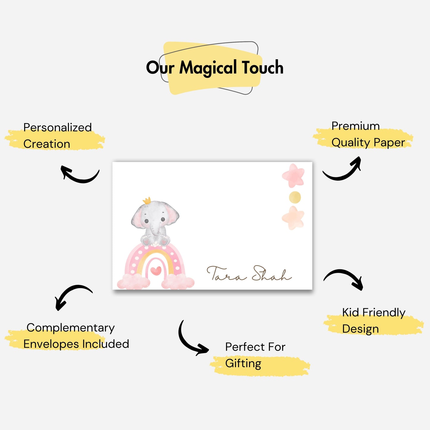 Personalized Notecard - Elephant