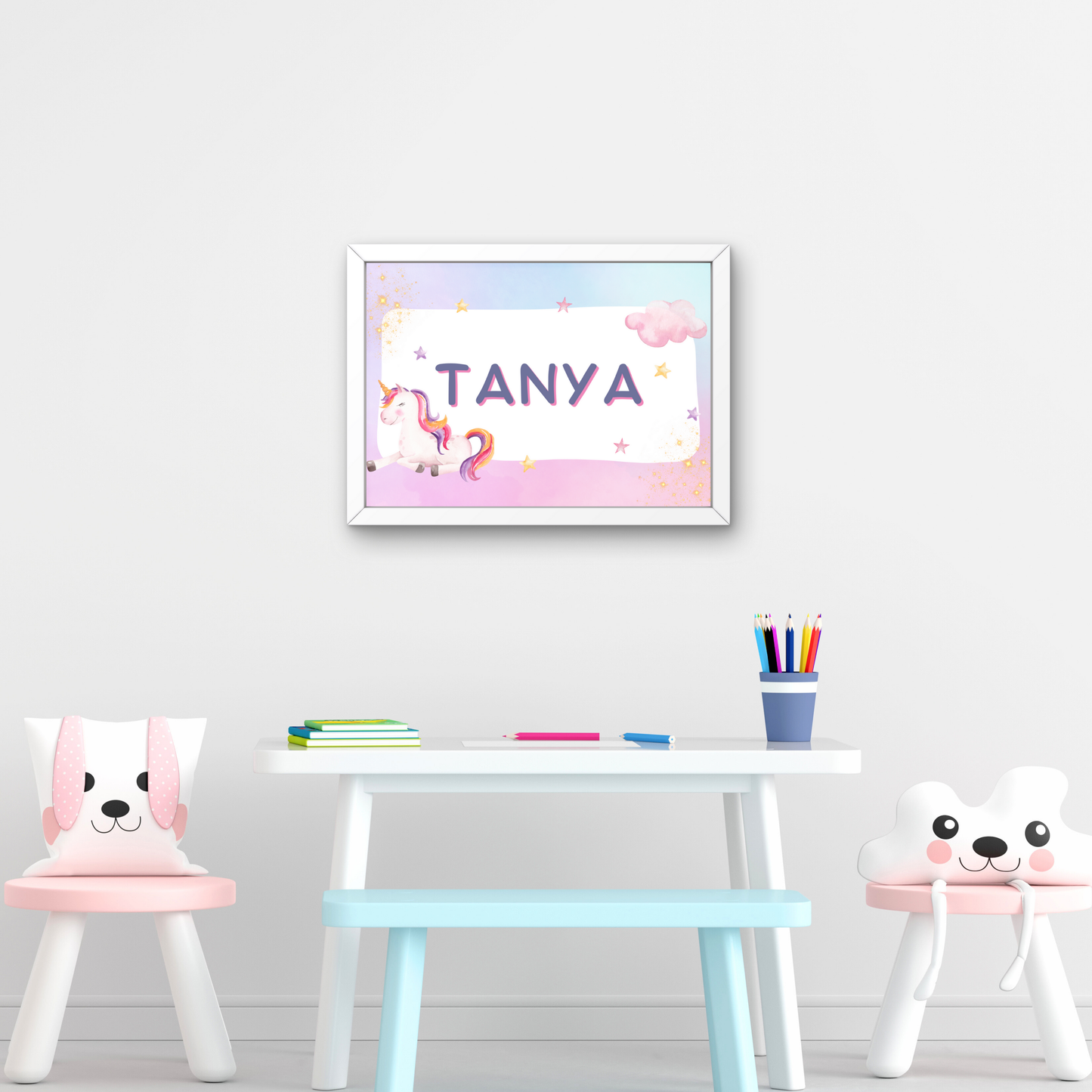 Personalized Name Board - Unicorn