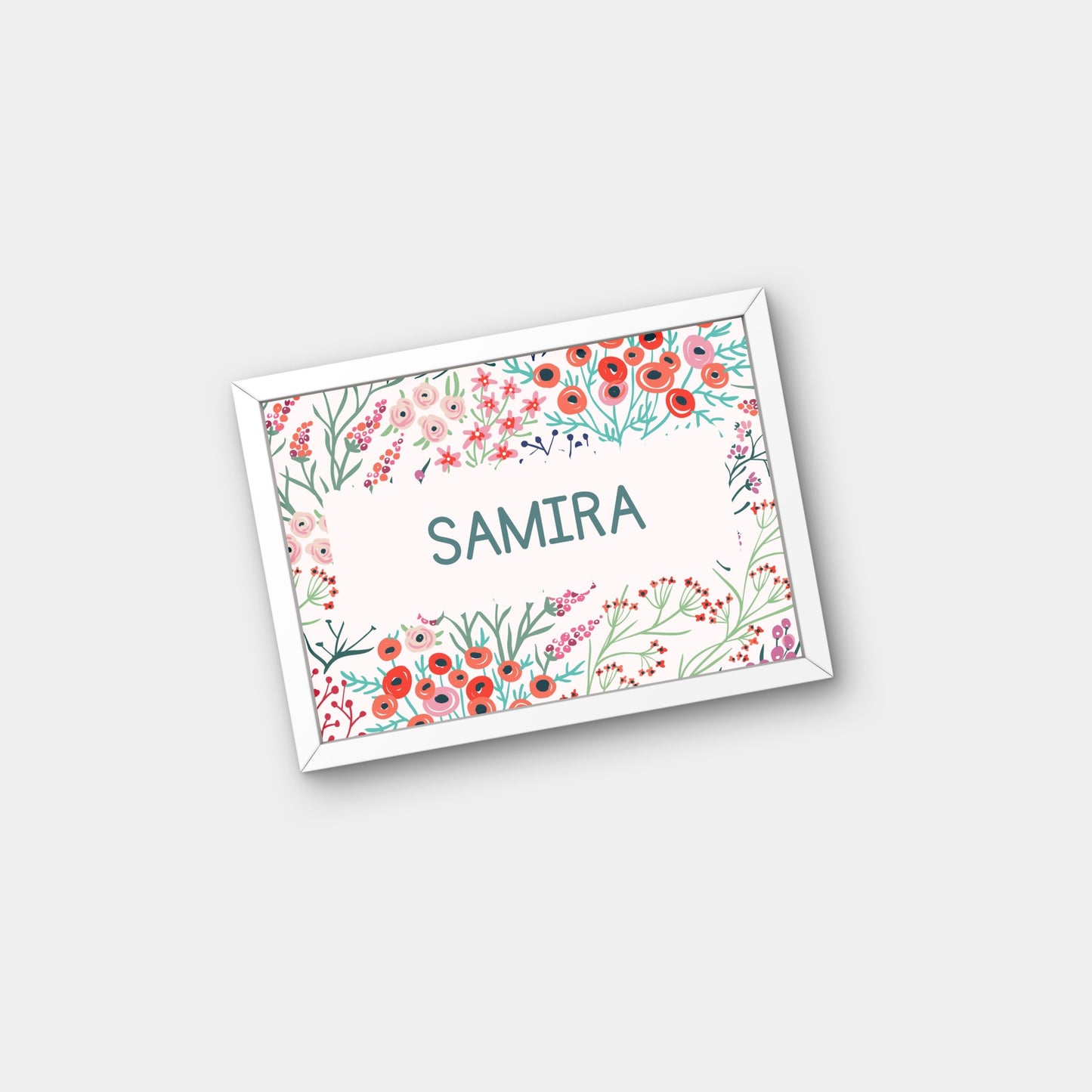 Personalized Name Board - Flowers