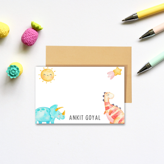 Personalized Notecard - Dinosaur 1