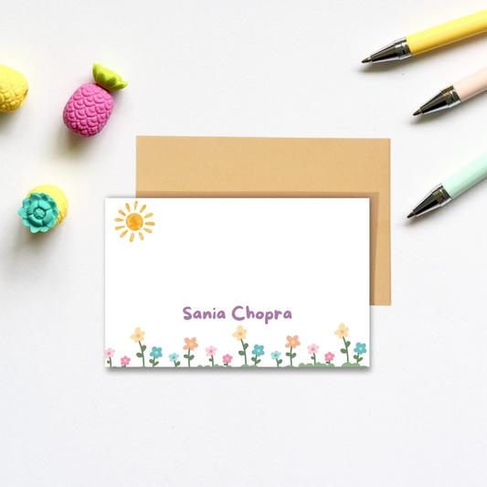 Personalized Notecard - Flowers