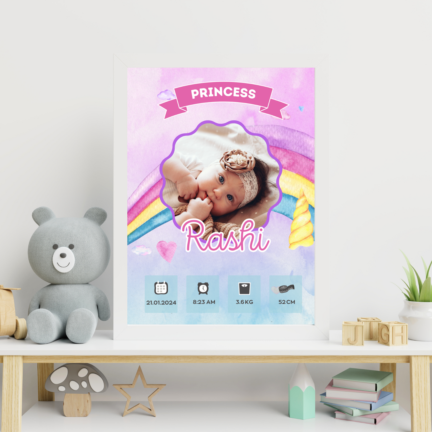 Personalized Birth Frame - Princess