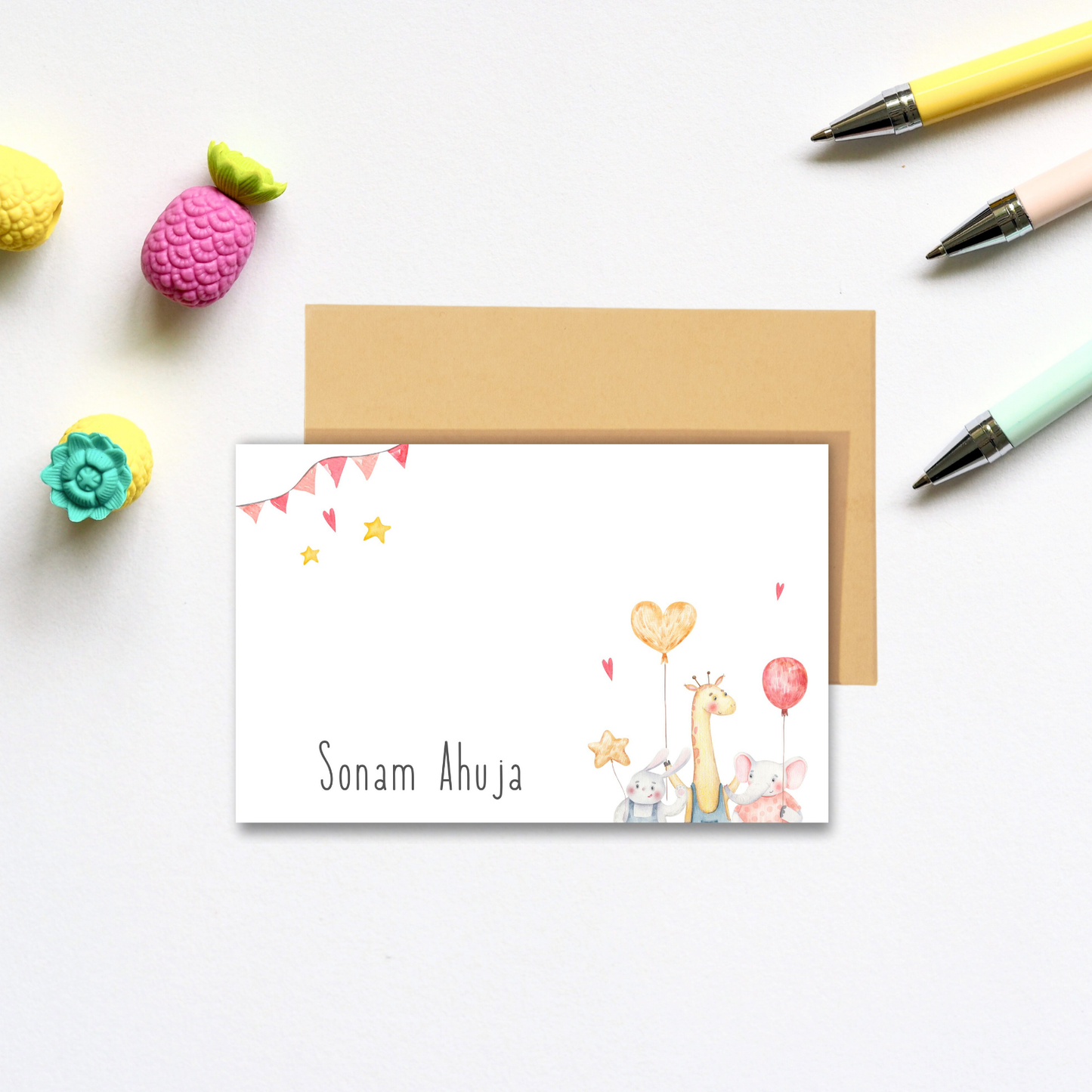 Personalized Notecard - Giraffe