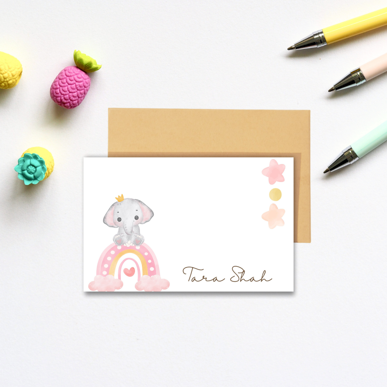 Personalized Notecard - Elephant