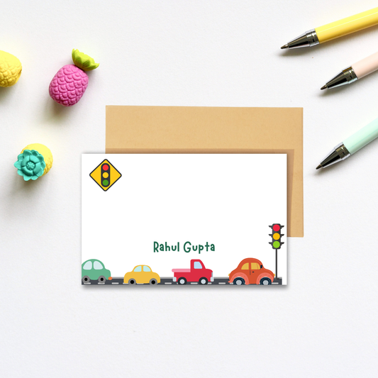 Personalized Notecard - Cars