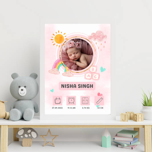 Personalized Birth Frame - Sparkle