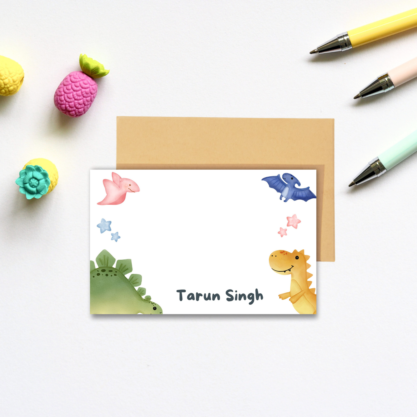 Personalized Notecard - Dinosaur 2