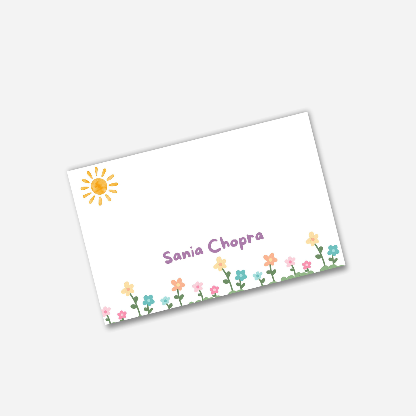 Personalized Notecard - Flowers