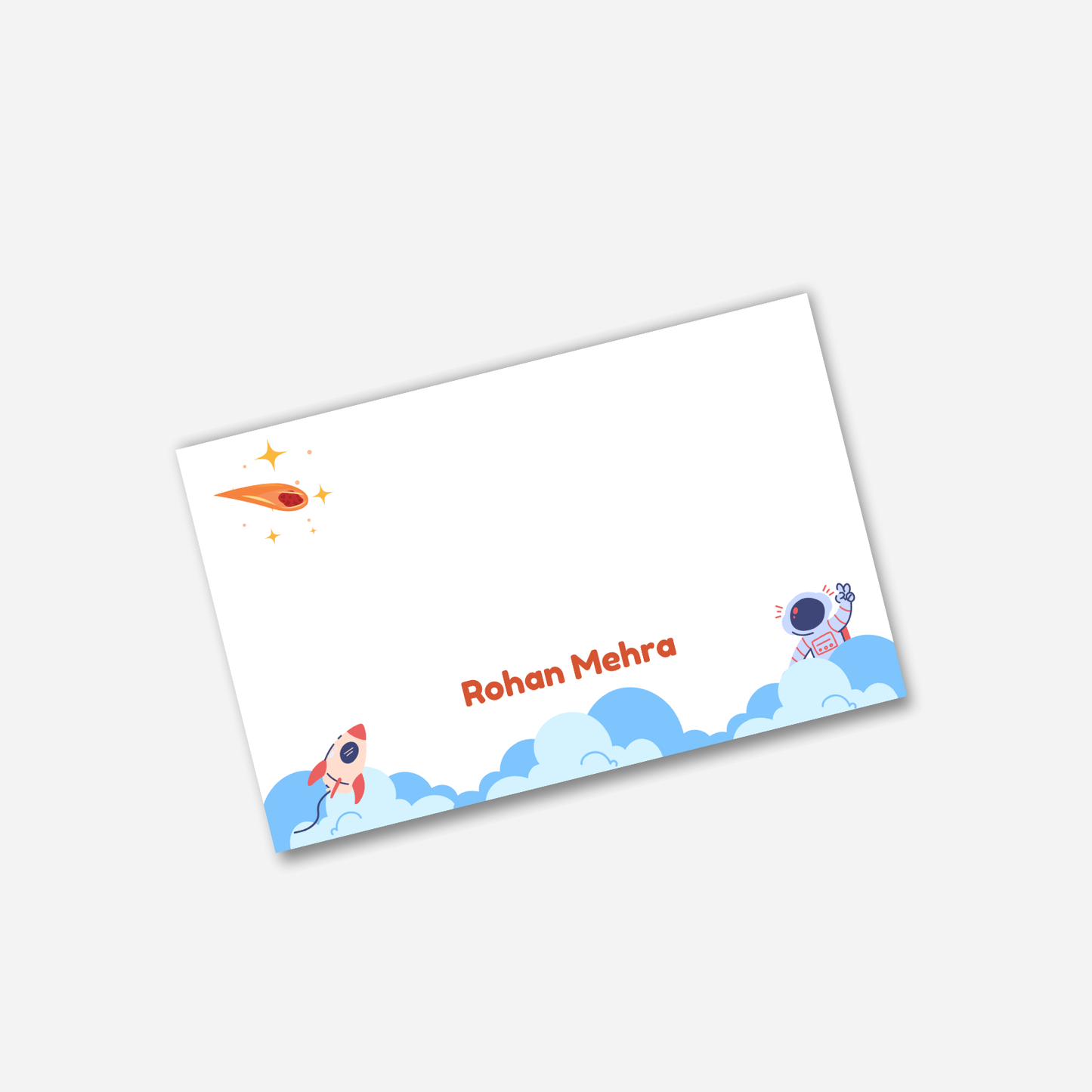 Personalized Notecard - Space