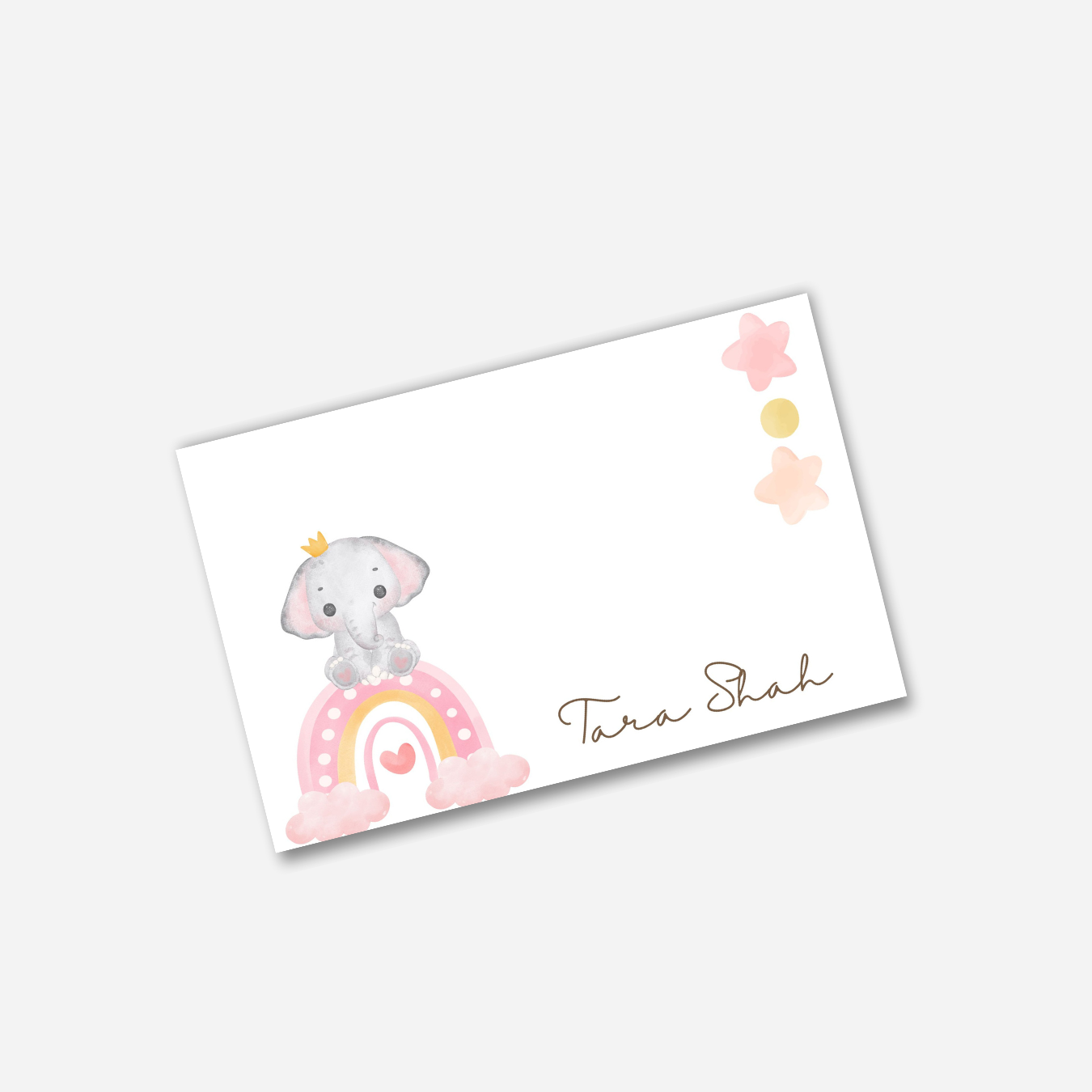 Personalized Notecard - Elephant