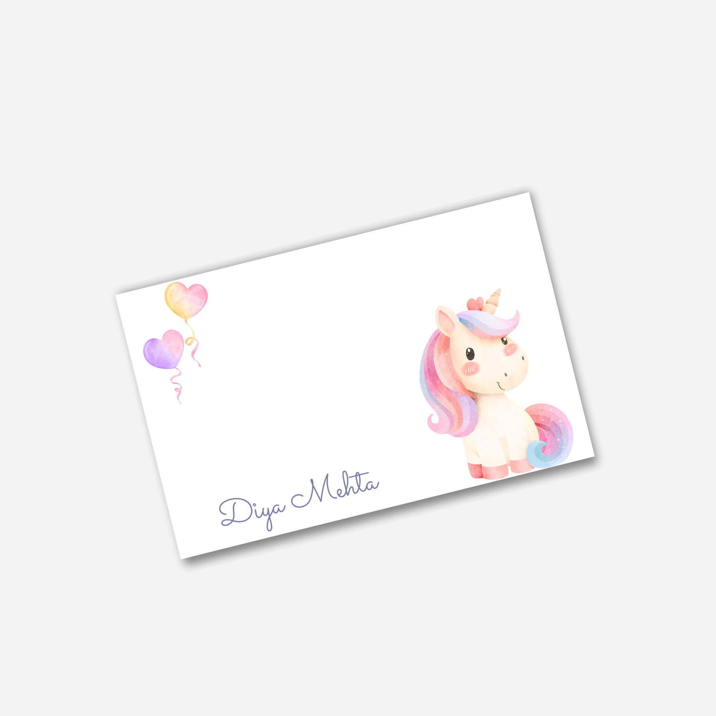 Personalized Notecard - Unicorn