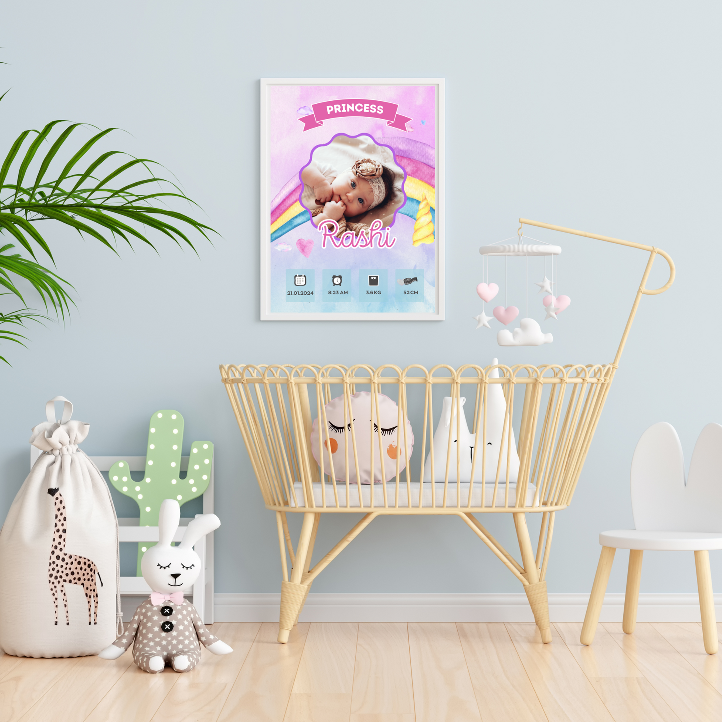 Personalized Birth Frame - Princess