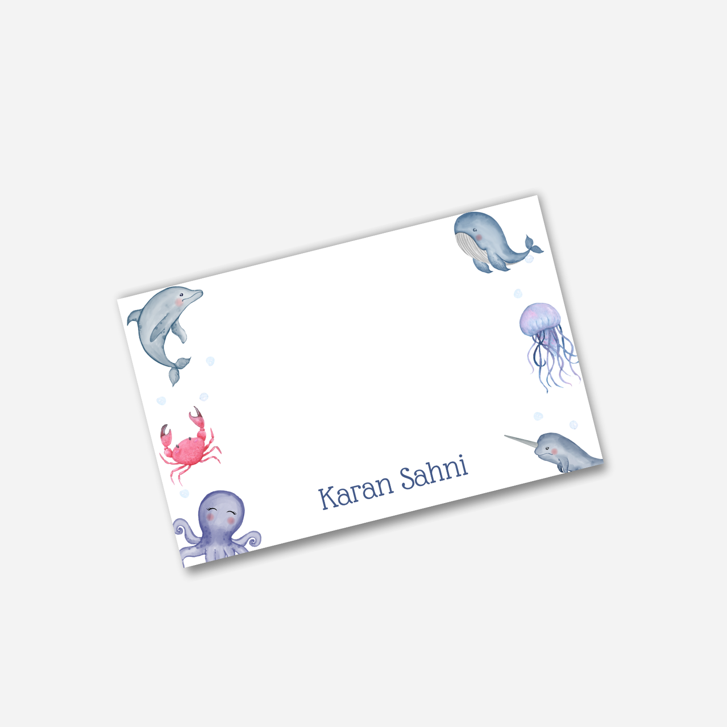 Personalized Notecard - Ocean