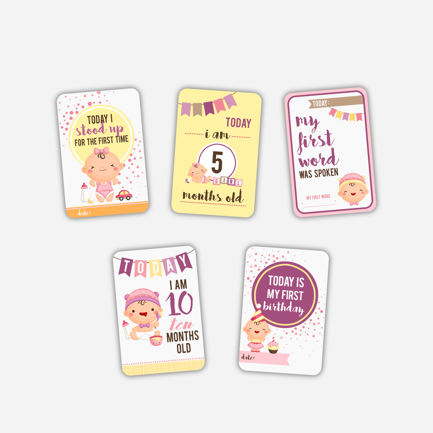 Milestone Cards - Girl