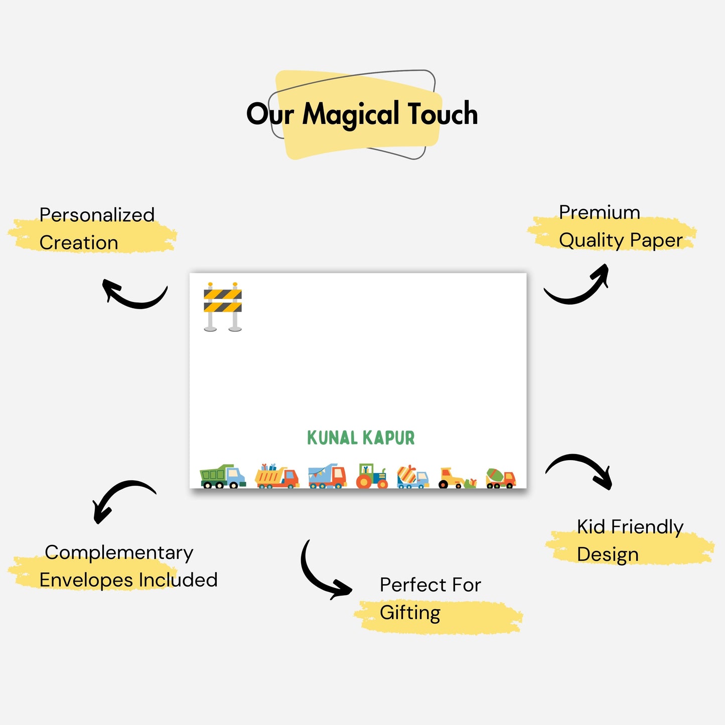 Personalized Notecard - Trucks